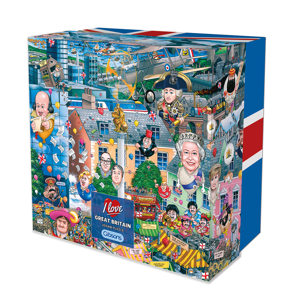 I love Great Britain Puzzle Schachtel