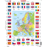 Rahmenpuzzle Europa Karte und Flaggen