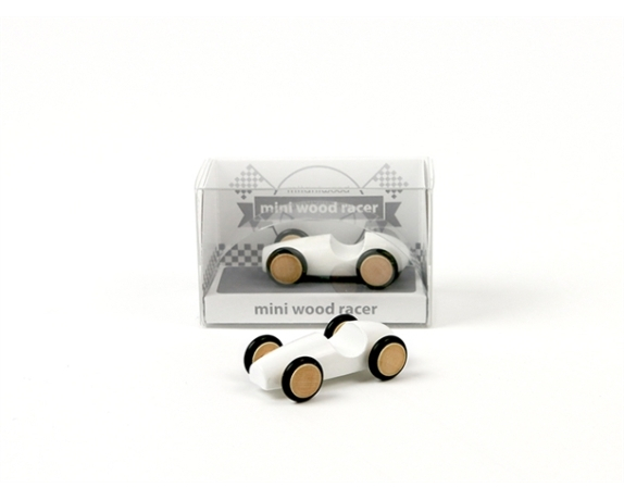 Mini Wood Racer - weiss