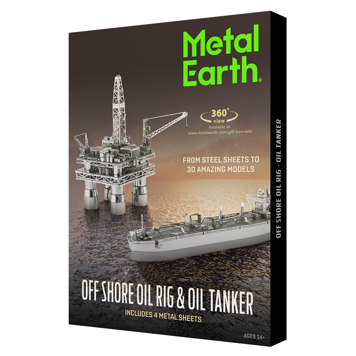 Off Shore Oil Rig and Oil Tanker – Gift Box – Metall Bausatz