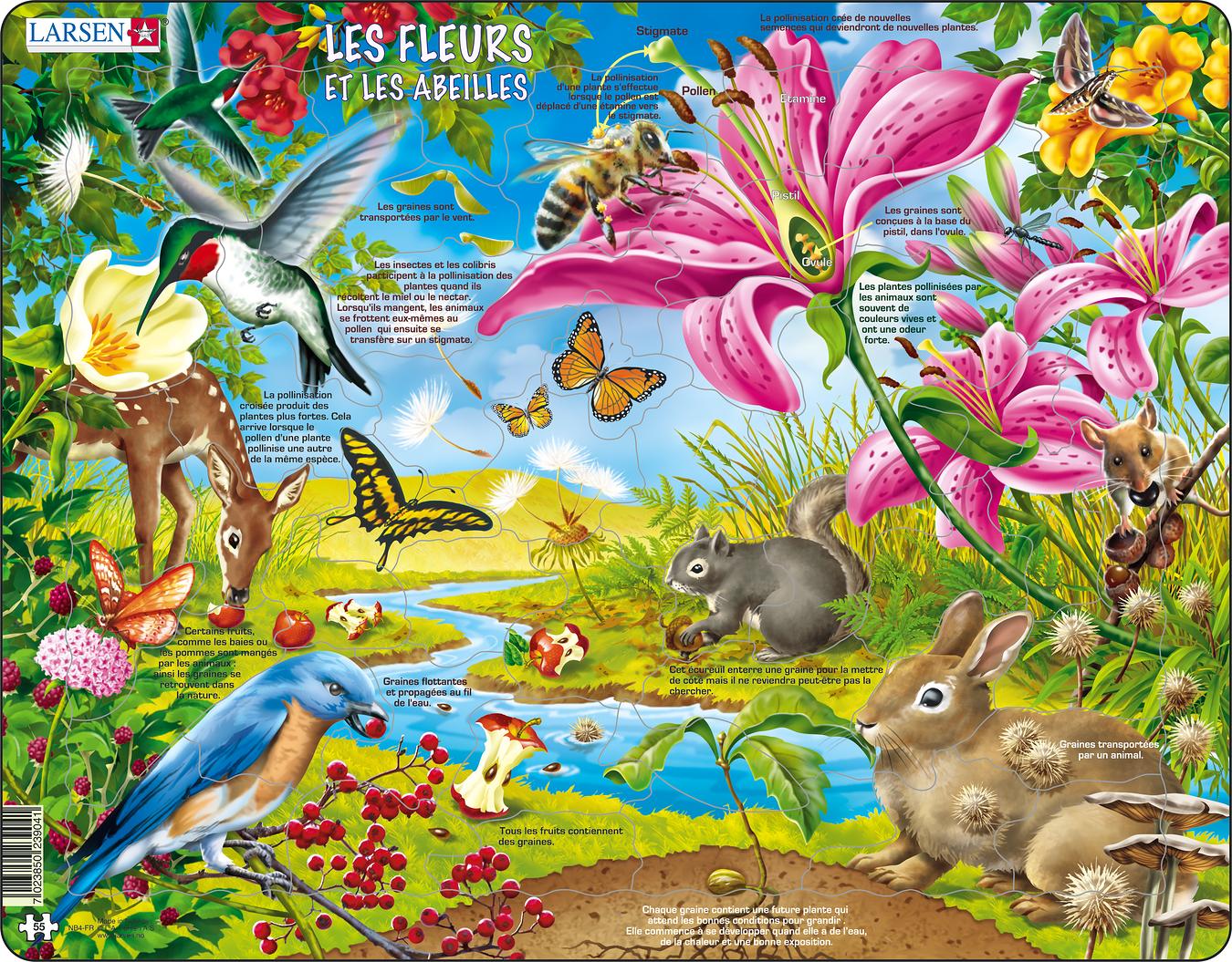 Rahmenpuzzle les Fleurs et les Abeilles