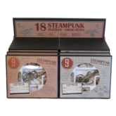 Display mit Steampunk Puzzlen