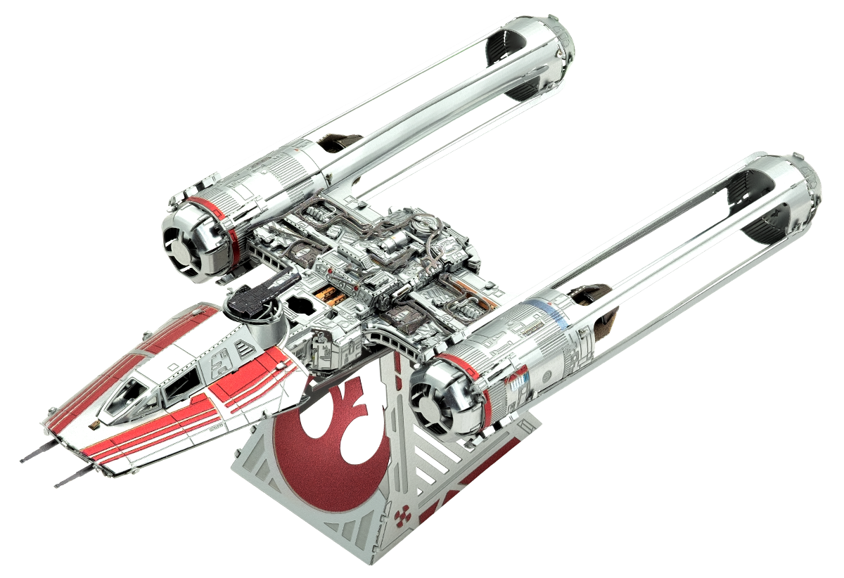 Zusammengebauter Y-Wing Fighter