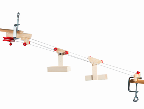 Mini Seilbahn mit 2 Wagen im Einsatz