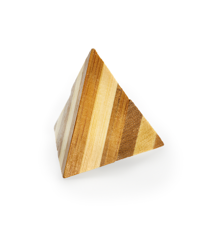 Bamboo Puzzle Pyramid unverpackt