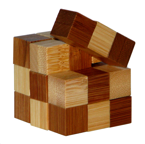 Bamboo Puzzle Snake Cubes unverpackt