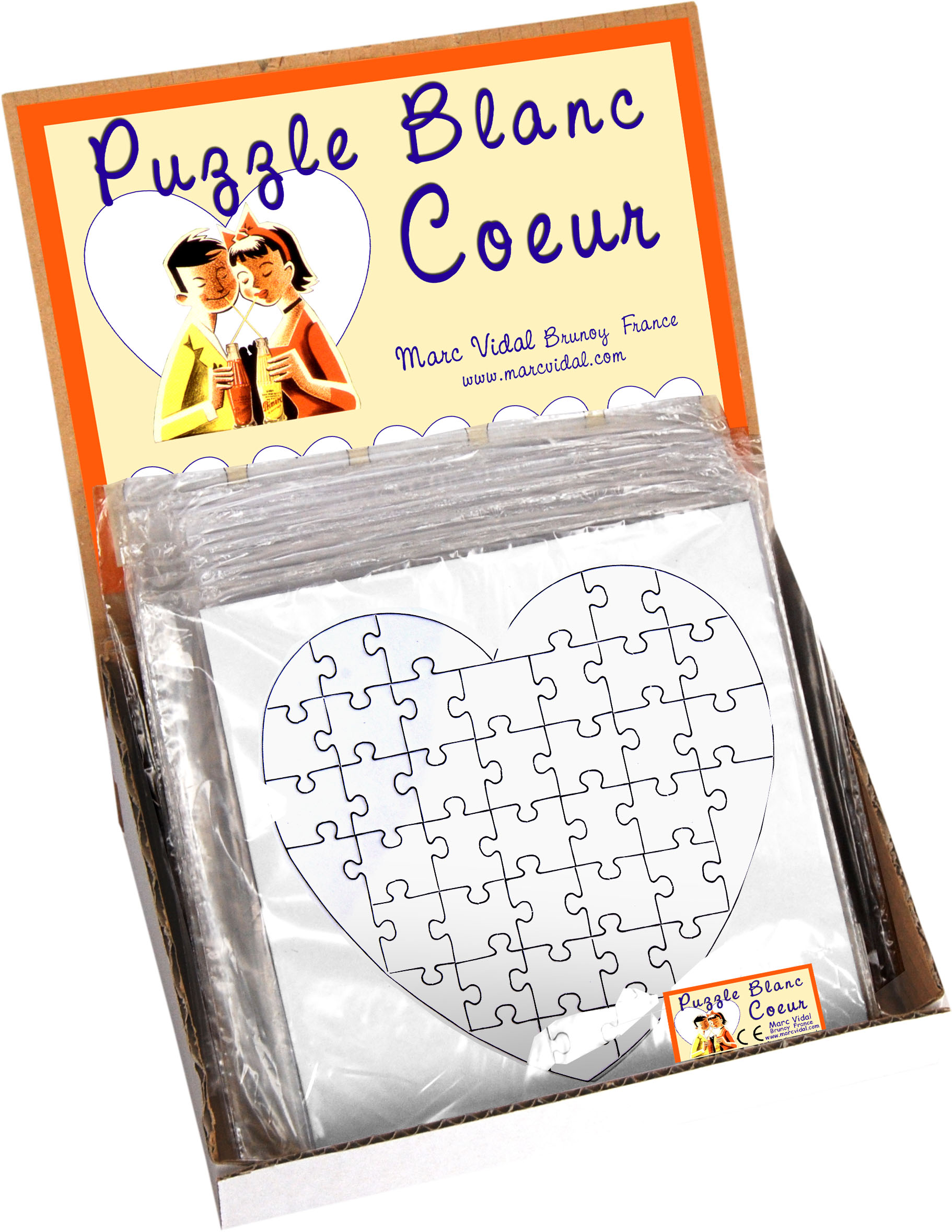 Puzzle Blanc Coeur – Weisses Herz Puzzle