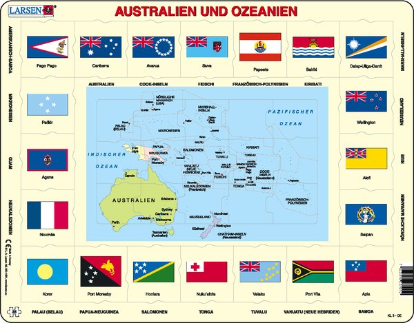 Rahmenpuzzle Australien und Ozeanien