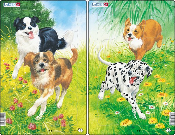 Rahmenpuzzle Hunde Midi