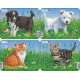 Rahmenpuzzle Mini Hunde und Katzen