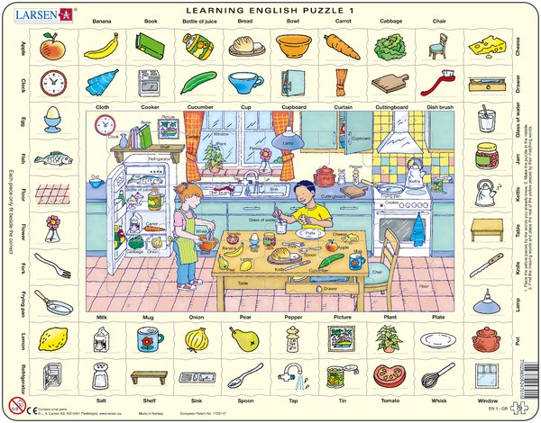 Rahmenpuzzle Learning English in the Kidchen