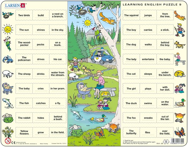 Rahmenpuzzle Learning English 9