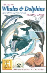 Schachtel von Spielkarten Whales and Dolphins