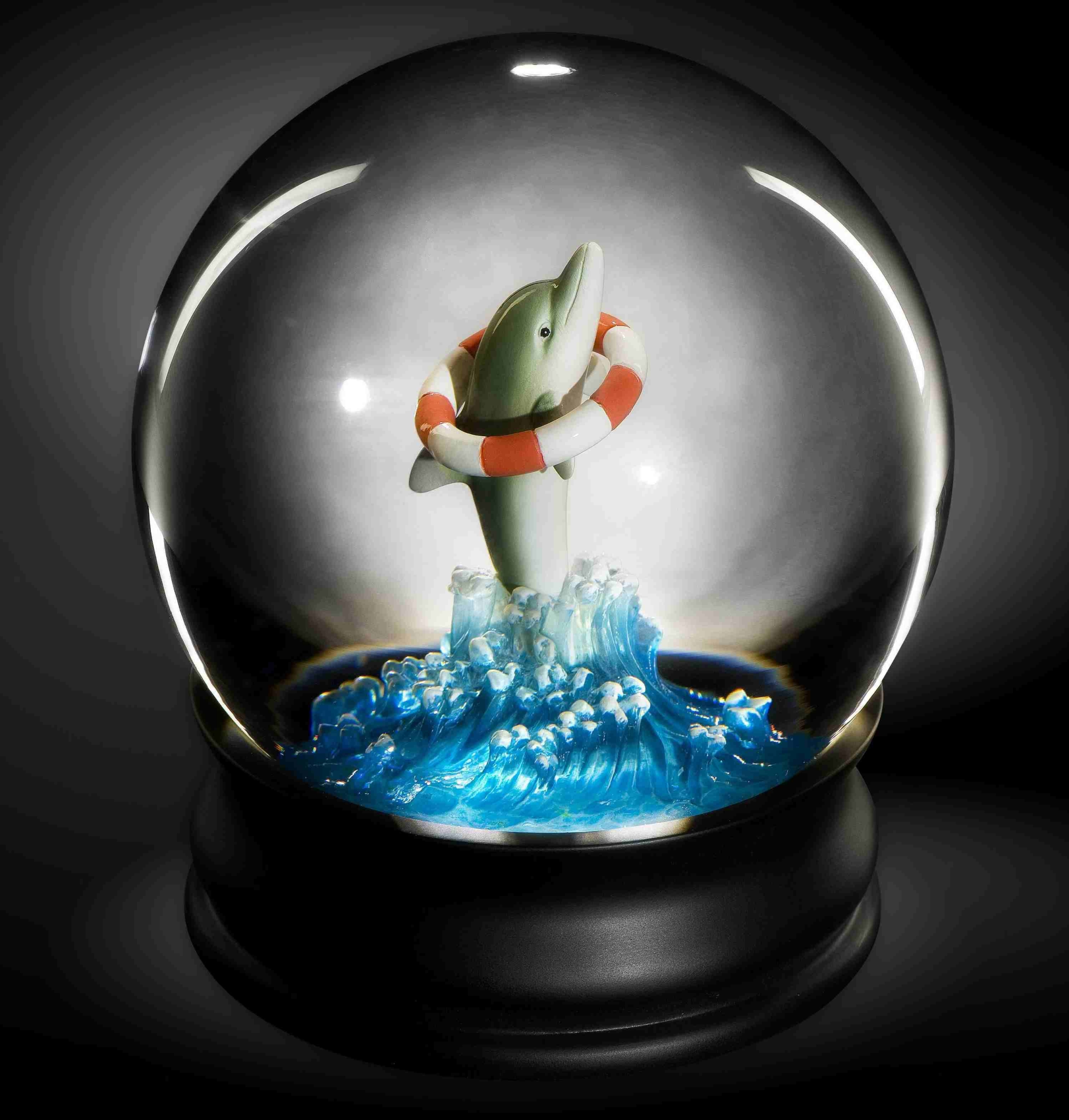 Geschicklichkeits-Spiel Snowglobe Dolphin