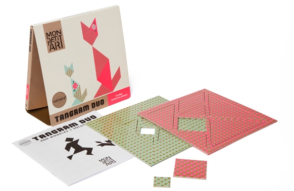 Tangram Duo Floral Verpackung und Inhalt