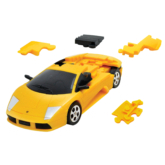 gelber Lamborgini als 3D Puzzle