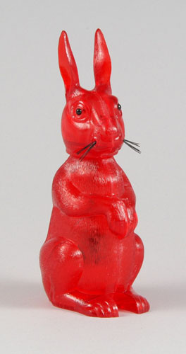 Wackel-Hase, rot transparent