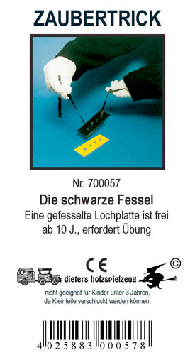 Schachtel von Zaubertrick die schwarze Fessel