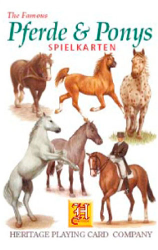 Schachtel der Spielkarten Pferde und Ponys