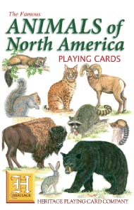 Schachtel von Spielkarten Animals of North America