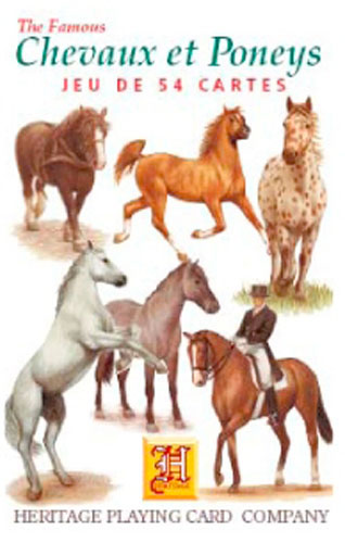 Schachtel von Spielkarten Chevaux et Poneys