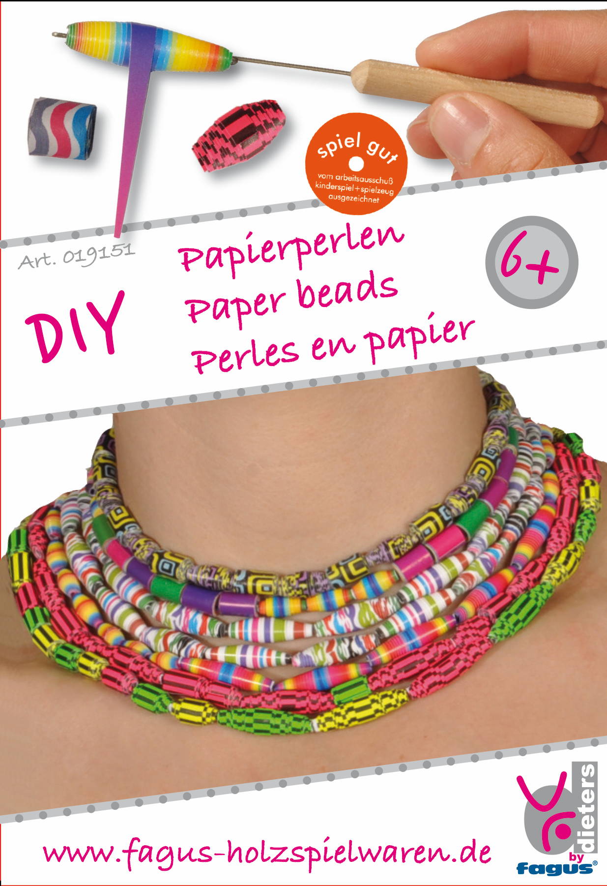 Verpackung des DIY Papierperlen Startersets