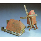 Schreiberbogen: Windmühle mit Bauernhaus