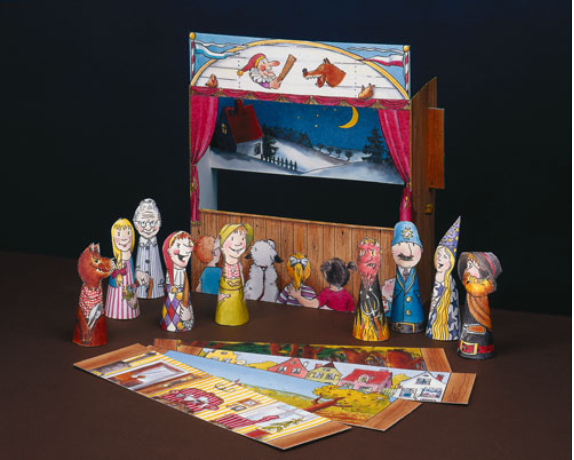 Fingerpuppentheater - Papier Modell