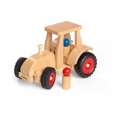 Schlepper (Traktor mit Dach) aus Holz