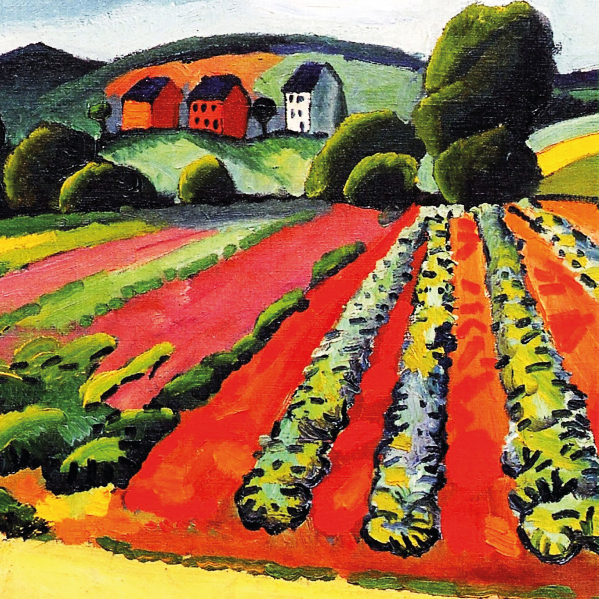 Q Puzzle – Art 07 (Landschaft am Tegernsee von August Macke)