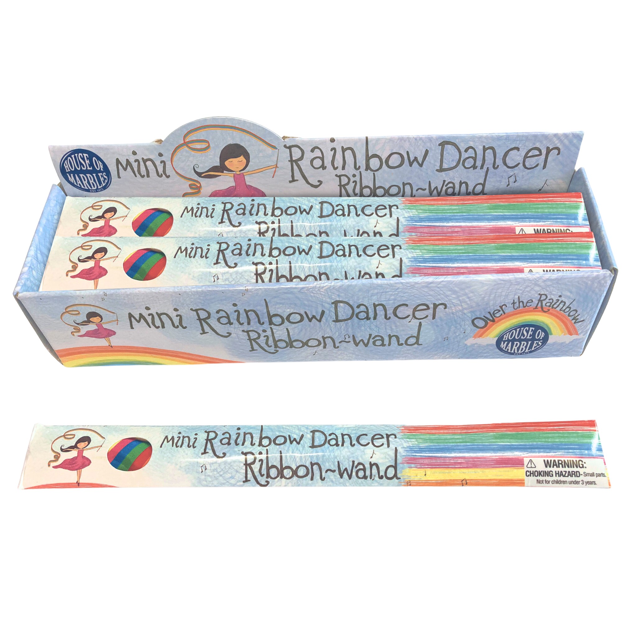 Mini Rainbow Dancer Ribbon-Wand