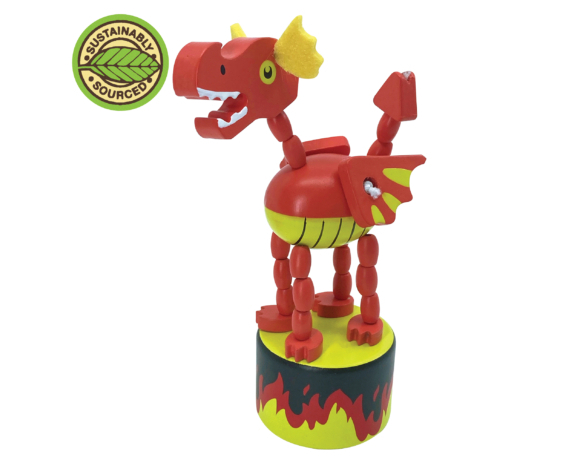 Wooden Dancing Dragon Press-Up