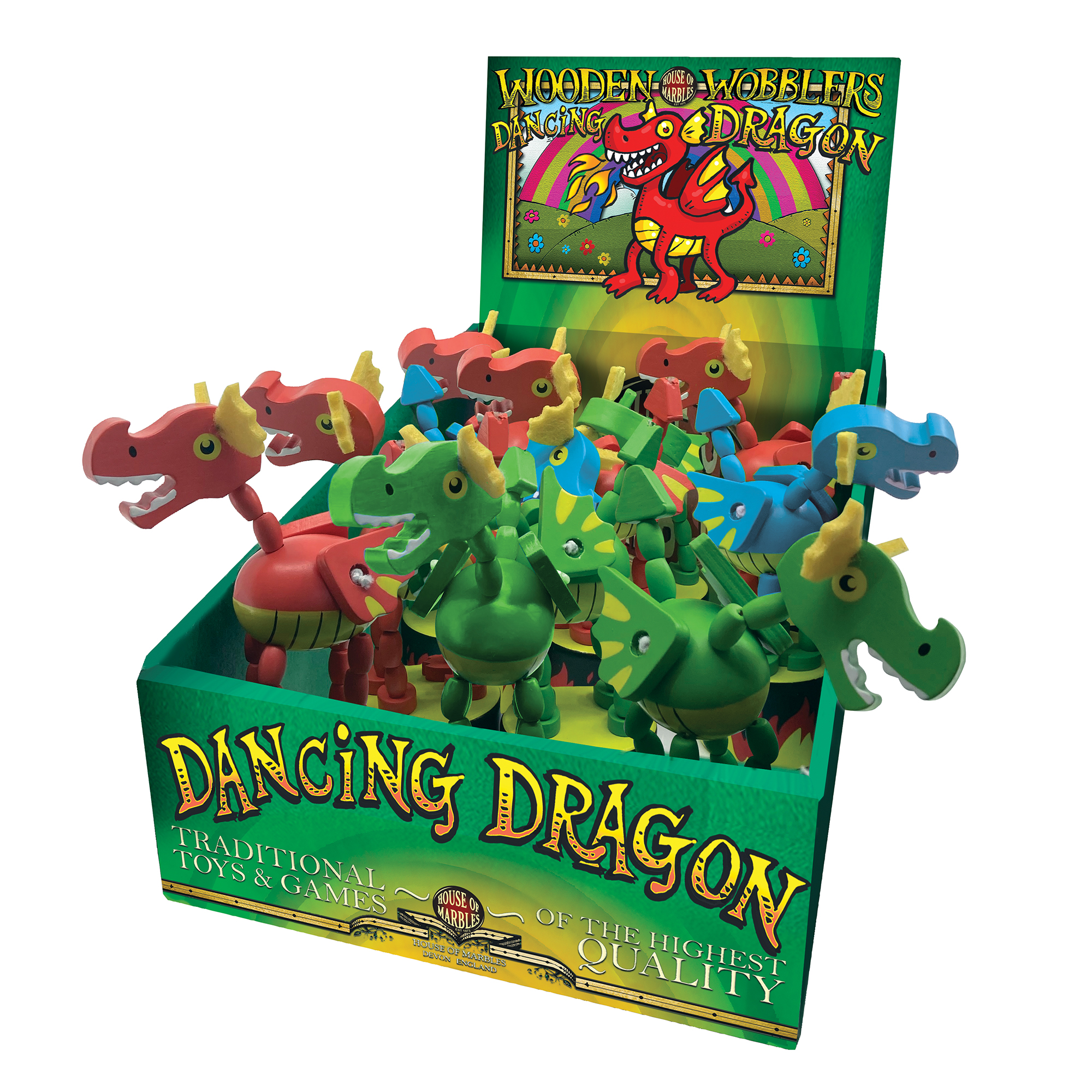 Wooden Dancing Dragon Press-Up