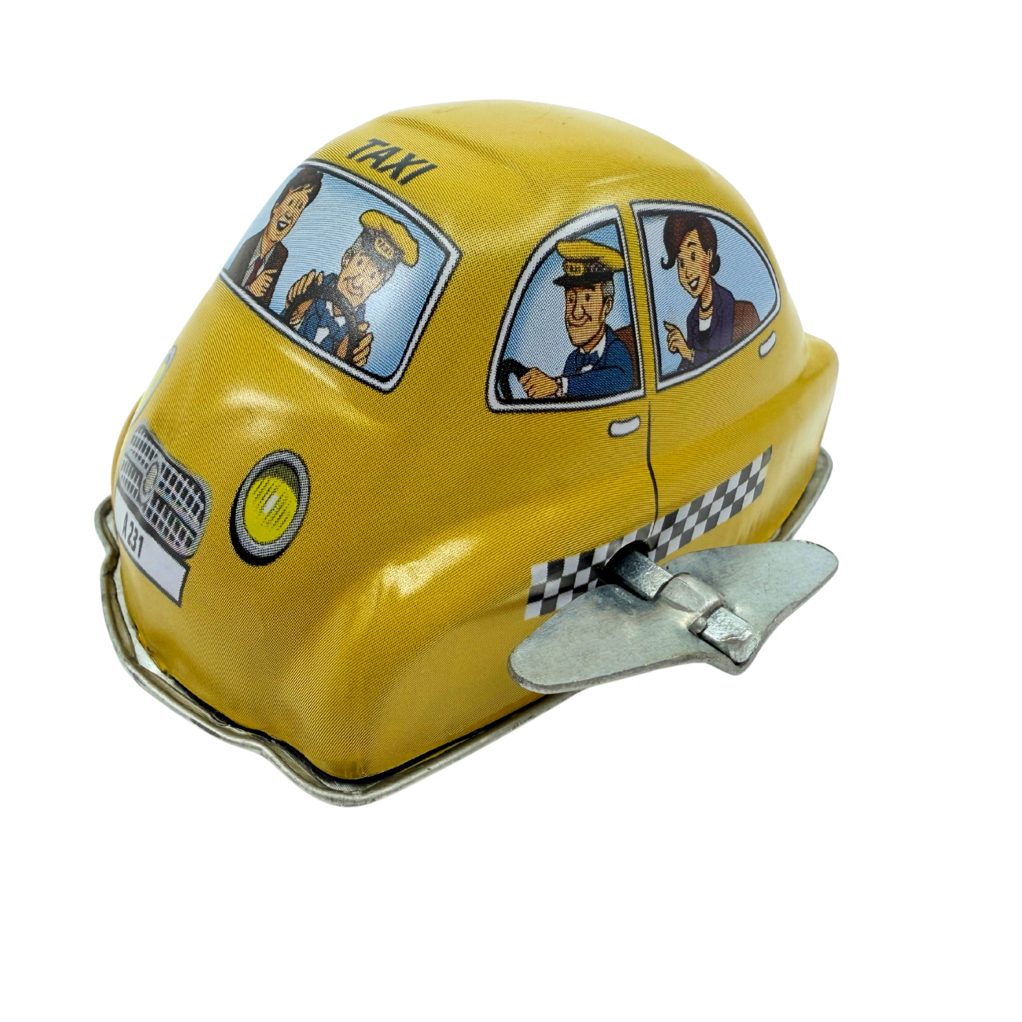 Classic Wind-Up Tin-Toy – Yellow Taxi