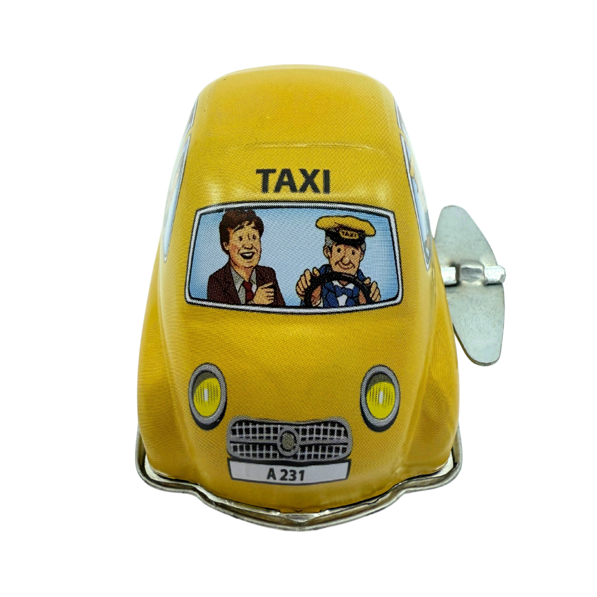 Classic Wind-Up Tin-Toy – Yellow Taxi