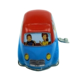Classic Wind-Up Tin-Toy – Family Car
