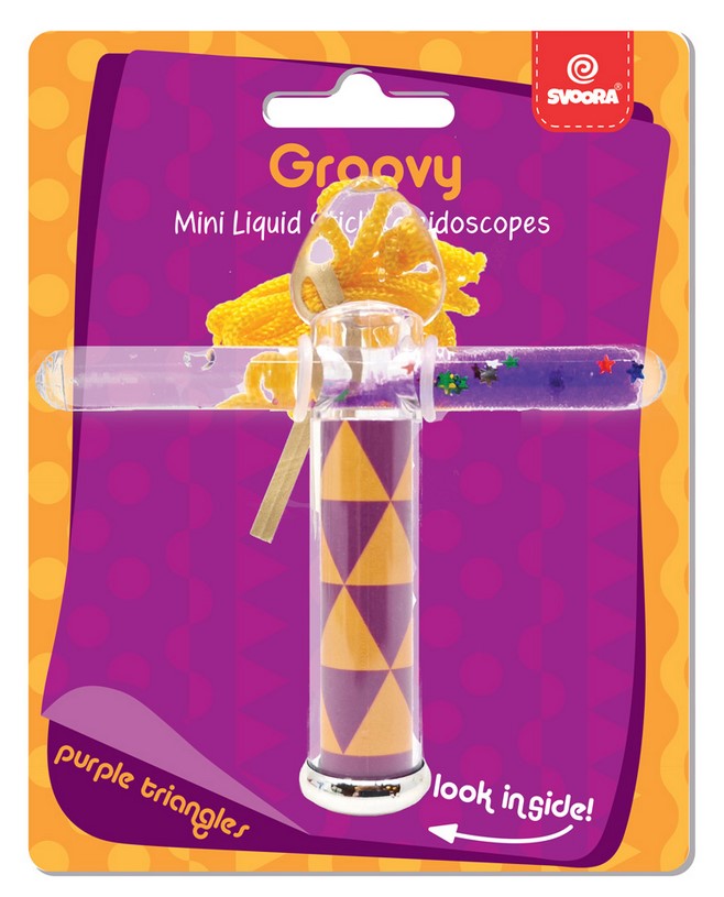 Mini Liquid Stick Kaleidoskop – Groovy – Purple Triangles