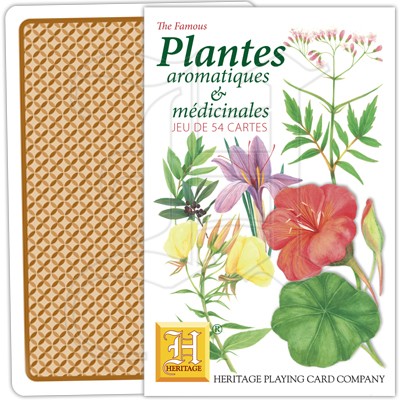 Verpackung und Rückseite der Spielkarten Plantes Aromatiques