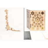 24 Sterne gold – 3D Deko Grusskarte