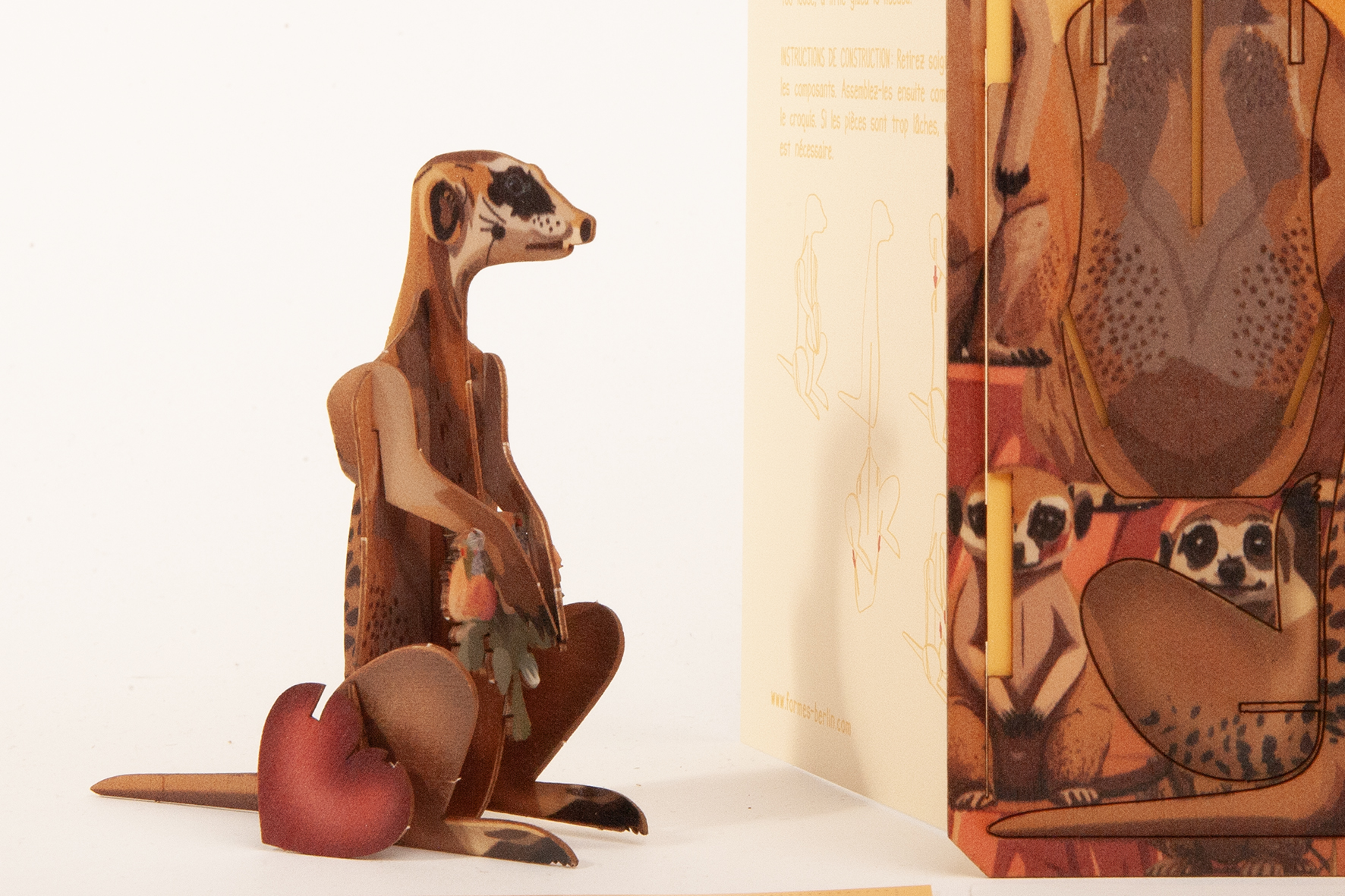 Erdmännchen – 3D Deko Grusskarte