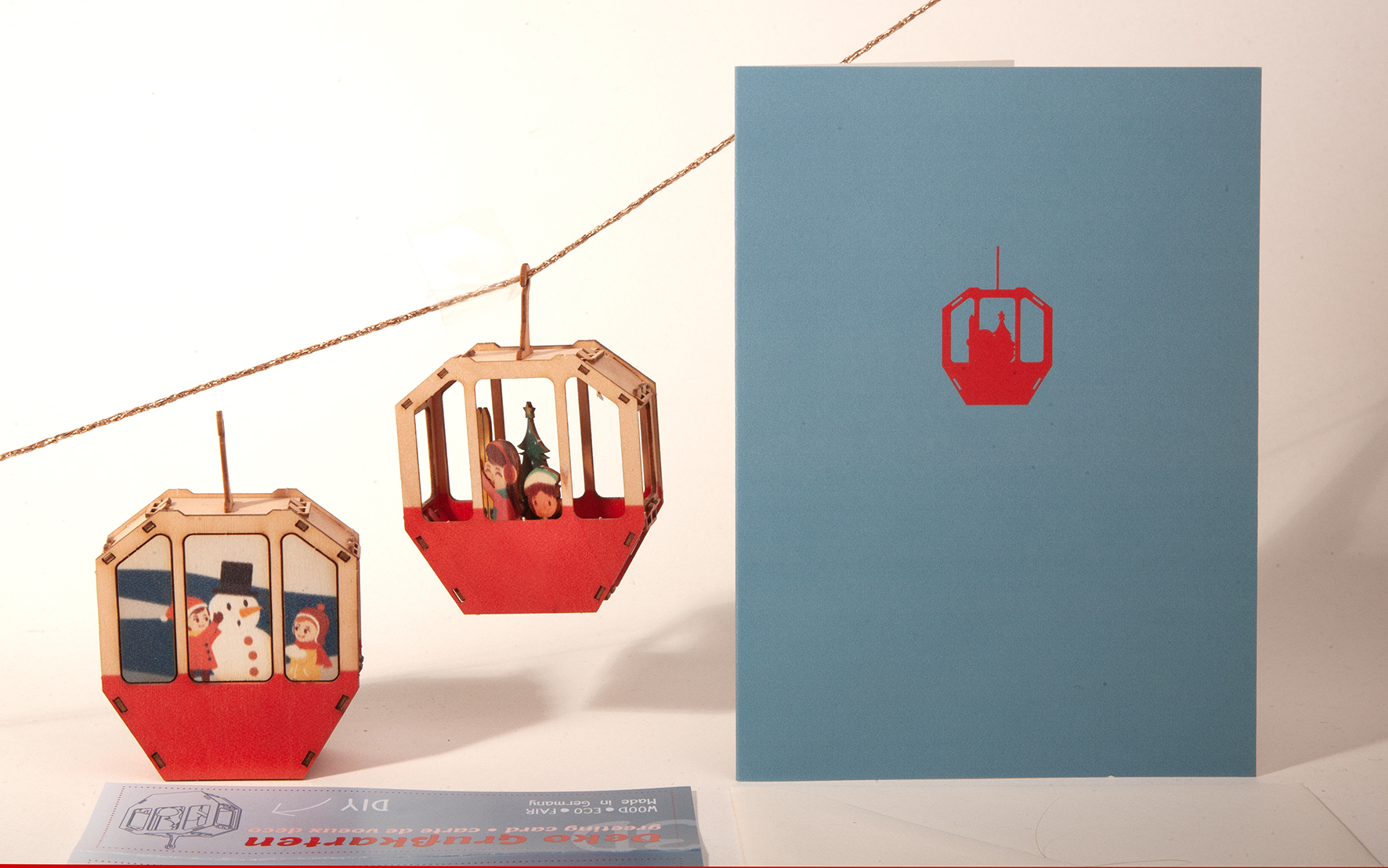 Gondel – 3D Deko Grusskarte