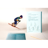 Skifahrer – 3D Deko Grusskarte