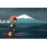 Skifahrer – 3D Deko Grusskarte