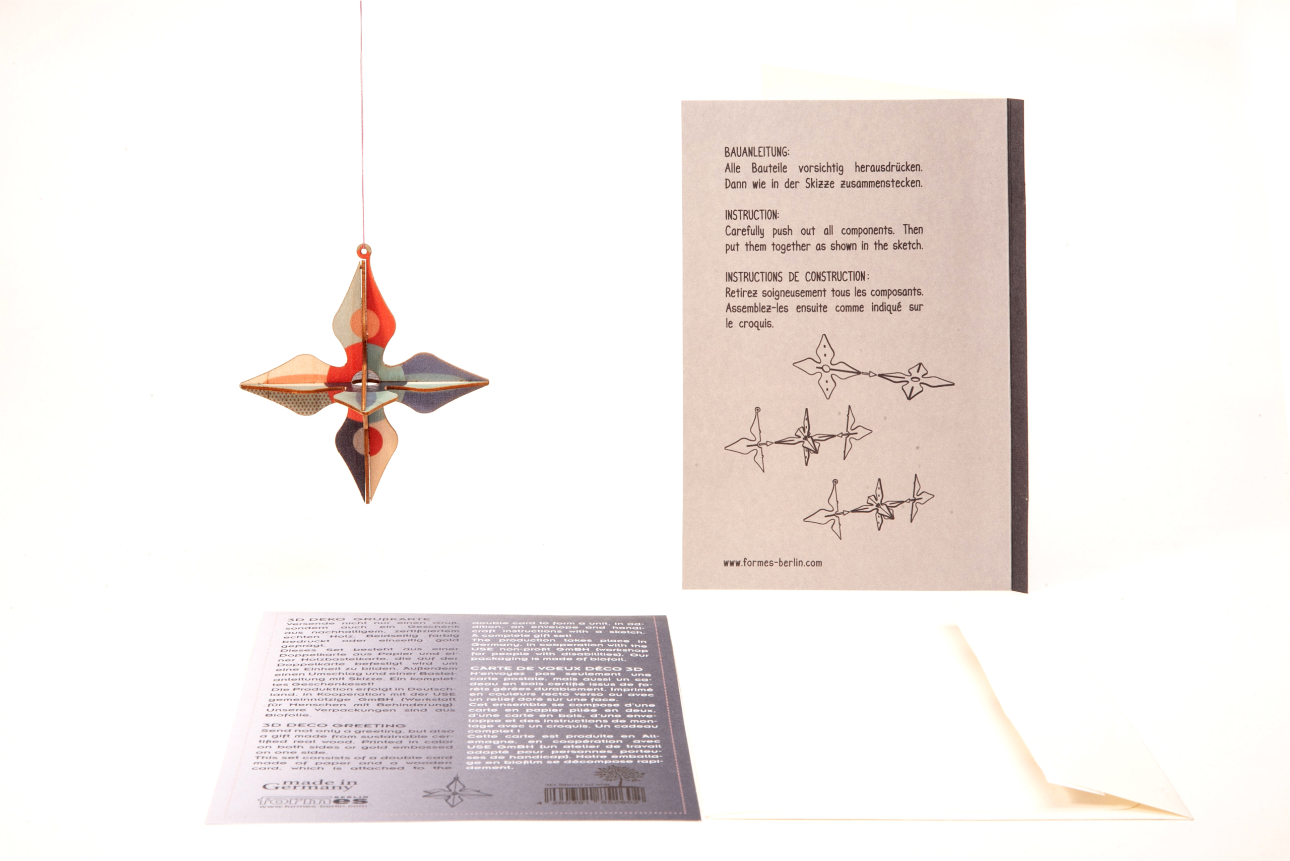 3D Stern – 3D Deko Grusskarte