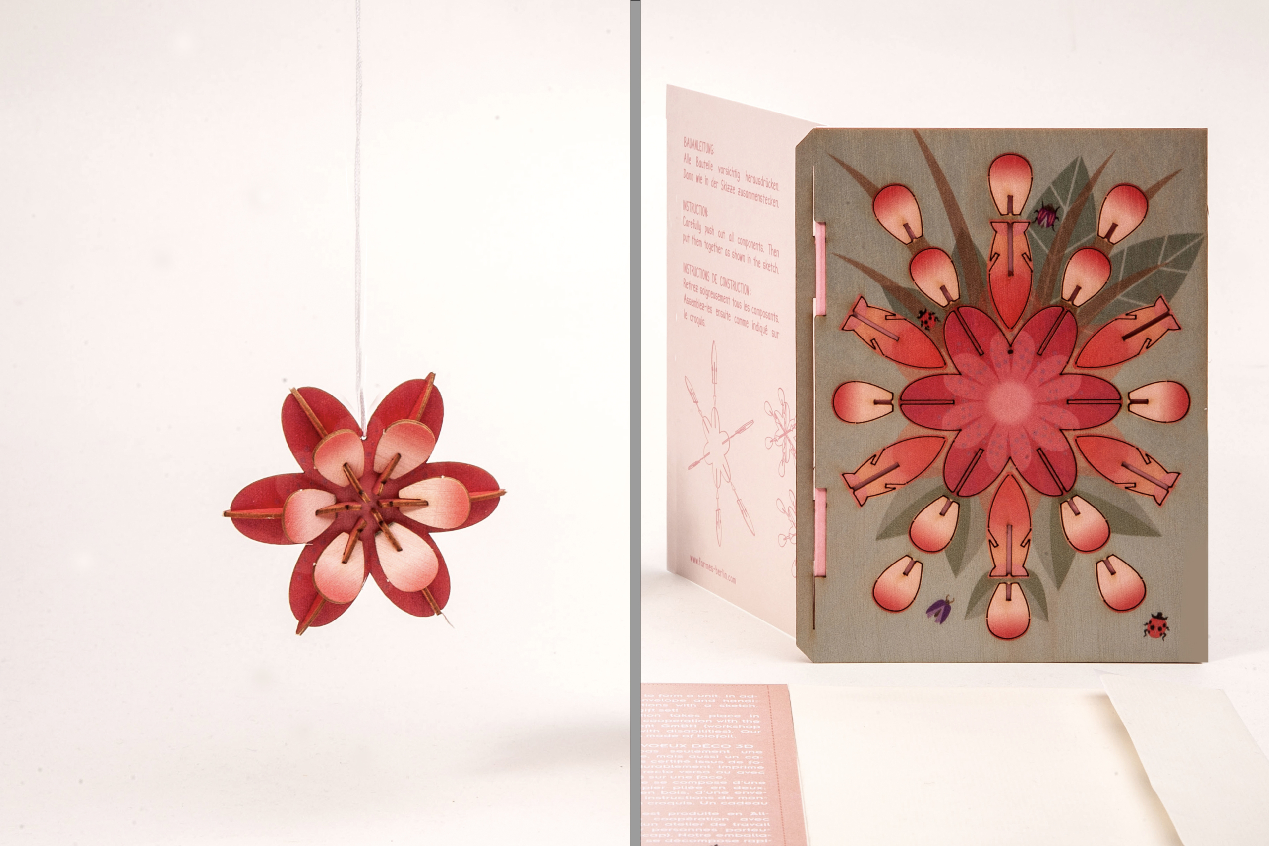 Blüte – 3D Deko Grusskarte