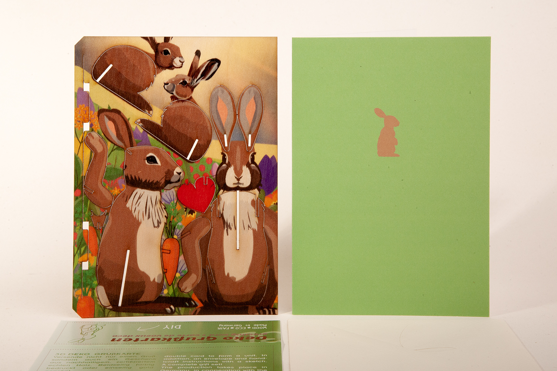 Hase – 3D Deko Grusskarte