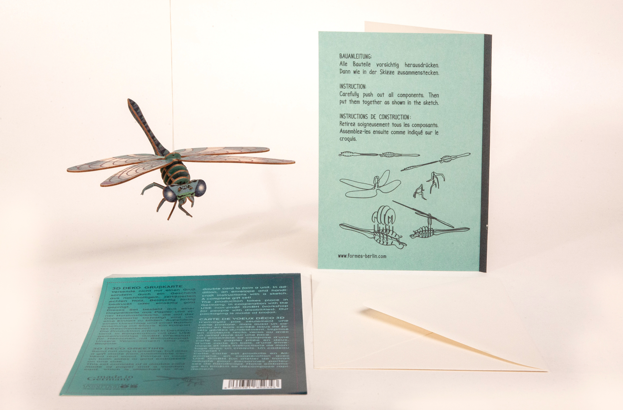 Libelle – 3D Deko Grusskarte