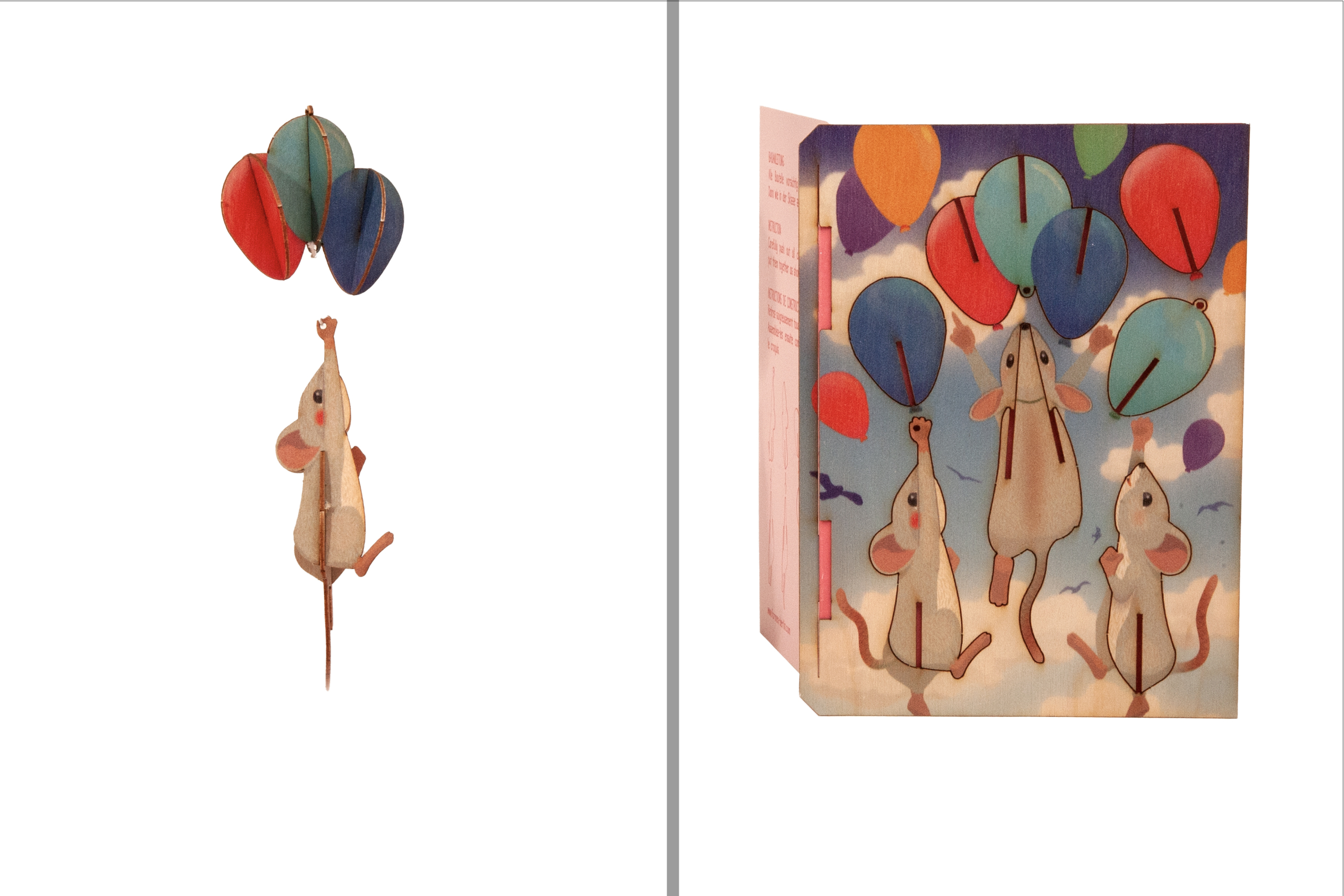 Maus – 3D Deko Grusskarte