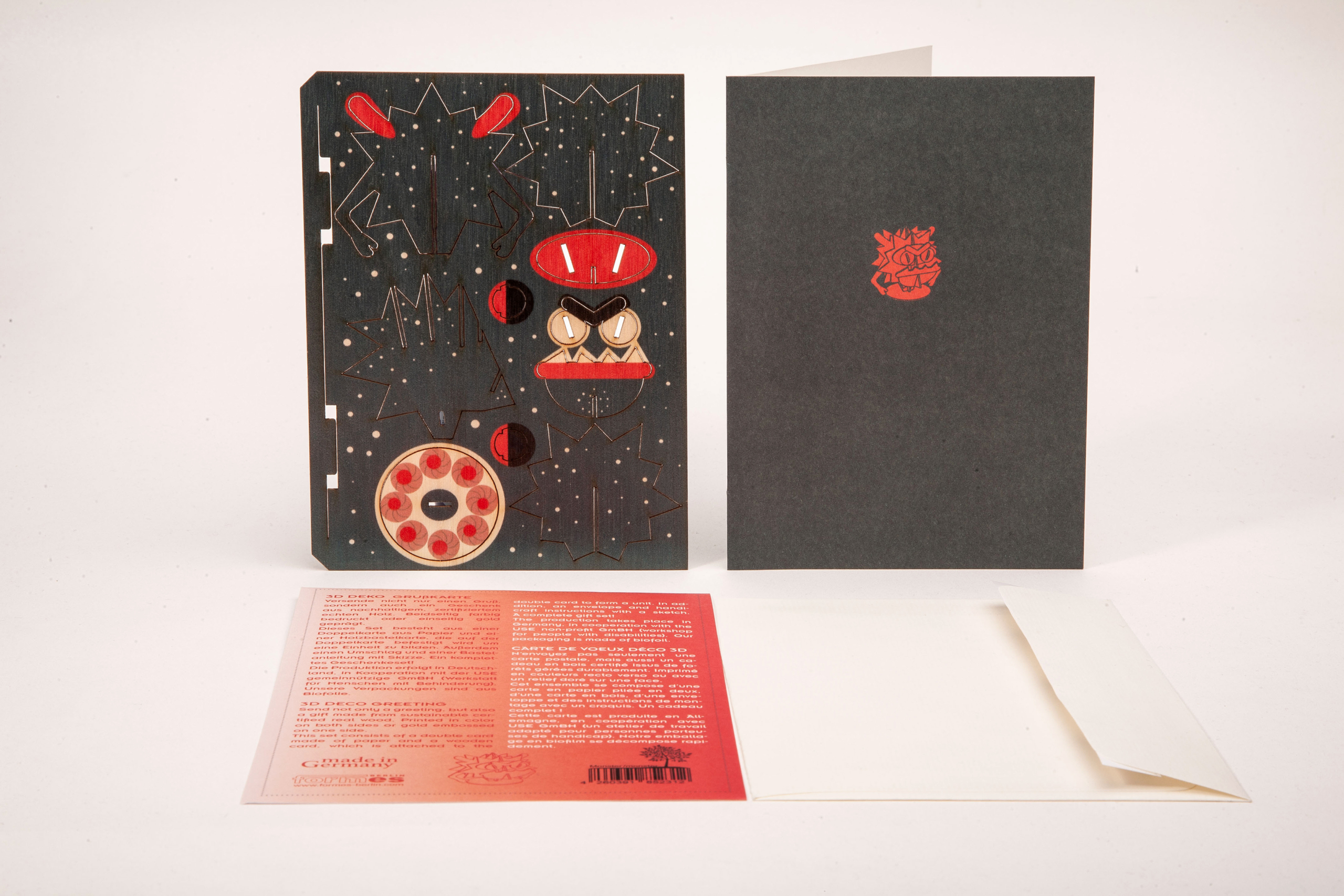 Monster – 3D Deko Grusskarte