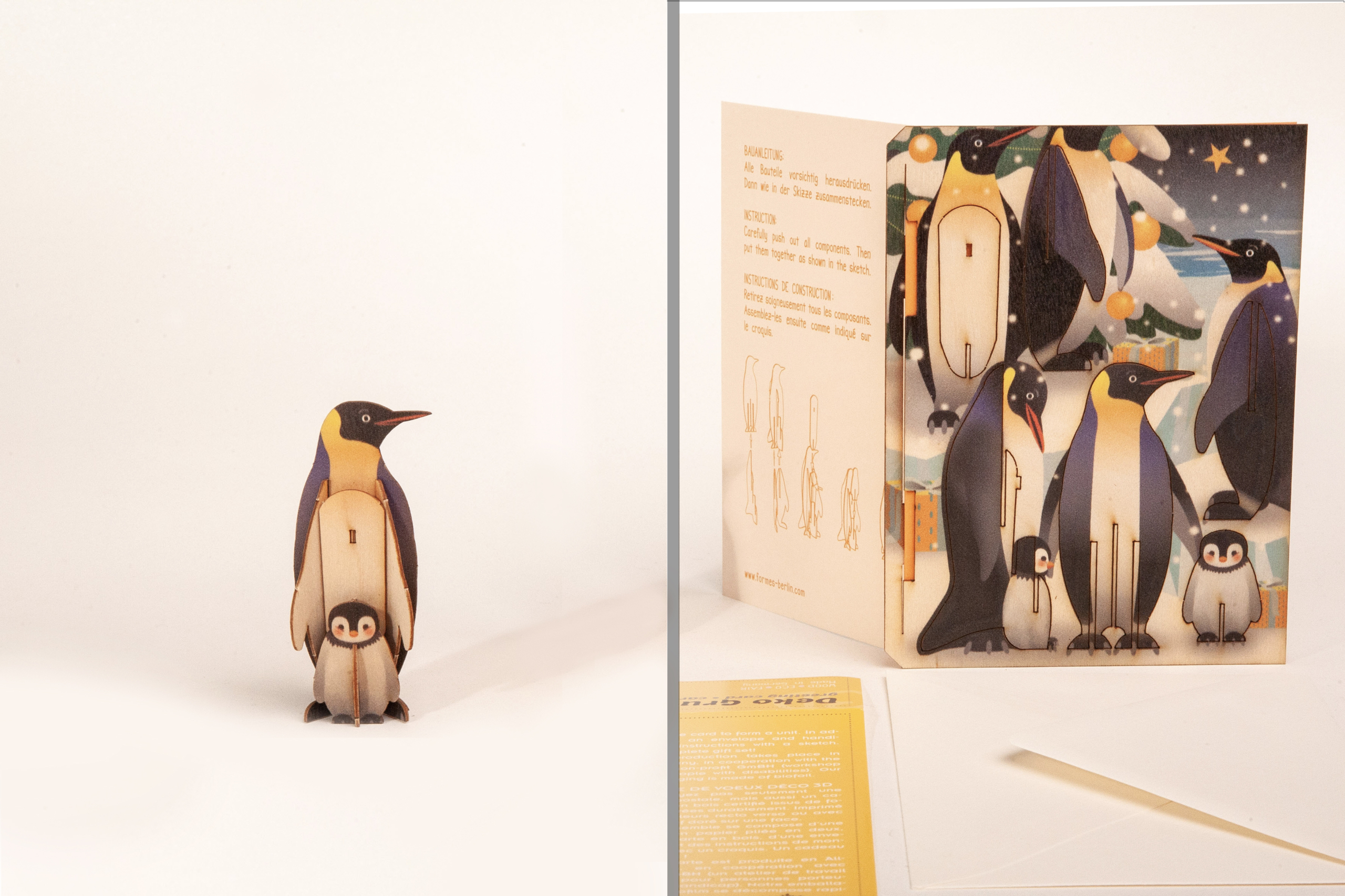 Pinguin – 3D Deko Grusskarte
